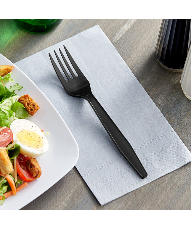Nĩa nhựa PP hạng nặng Choice màu đen - Thùng 1.000 cái