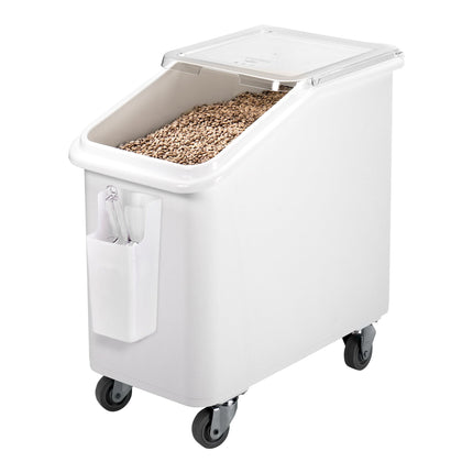 Thùng đựng nguyên liệu di động nắp nghiêng trượt Cambro IBS27148 102 lít / 430 cup màu trắng