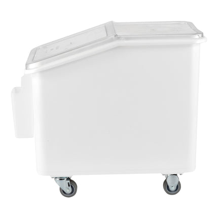 Thùng đựng nguyên liệu di động nắp nghiêng trượt Cambro IBS27148 102 lít / 430 cup màu trắng