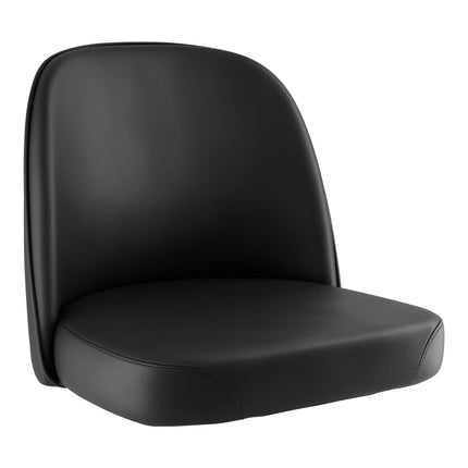 Ghế quầy bar xoay Lancaster Table & Seating màu đen, mặt ngồi vinyl đen kiểu bucket