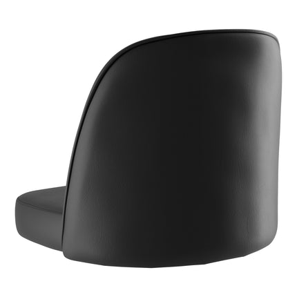 Ghế quầy bar xoay Lancaster Table & Seating màu đen, mặt ngồi vinyl đen kiểu bucket
