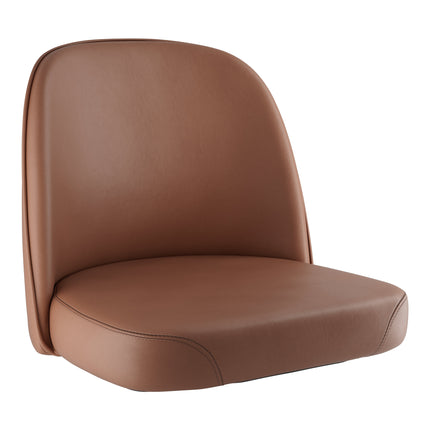 Ghế bar xoay màu đen Lancaster Table & Seating mặt ngồi bọc nhựa vinyl nâu đậm