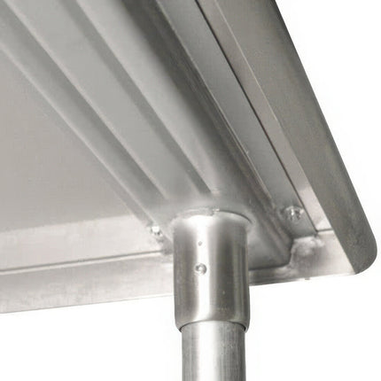 Bàn thao tác inox gauge 14 tấm chắn sau 25 cm Advance Tabco Spec Line TVKS-303 76 x 91 cm