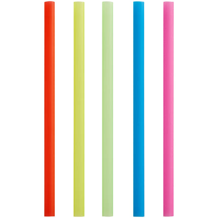 Ống hút nhựa neon nhiều màu Choice Colossal 22 cm (không bọc) - Hộp 500 cái