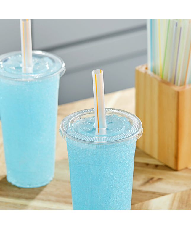 Ống hút boba đầu nhọn siêu to sọc nhiều màu Choice 19,7 cm (có bọc) - Thùng 4.500 cái