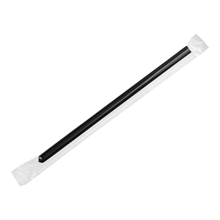 Ống hút đầu nhọn Choice 23 cm màu đen, có bọc - Vỉ 400 cái