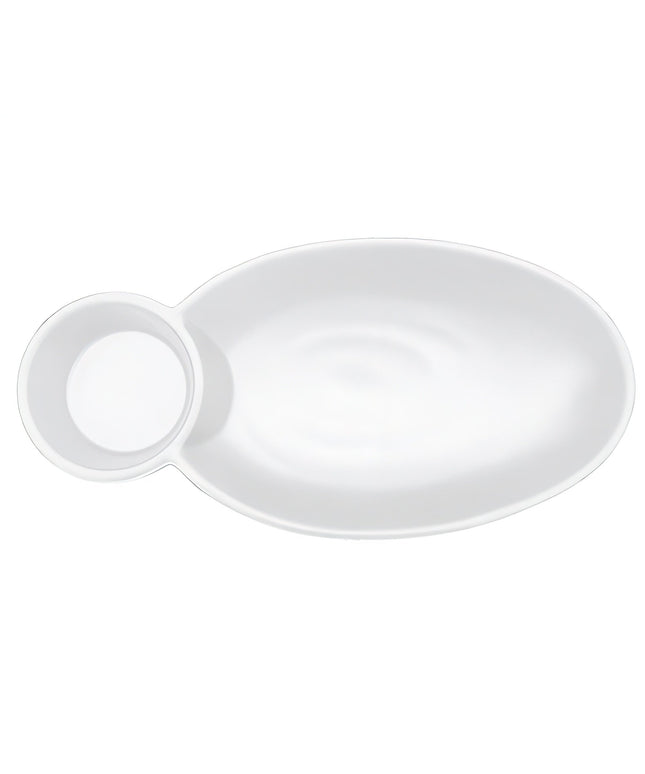 Khay 2 ngăn melamine trắng Elite Global Solutions JWC1408 Zen 25 x 14 cm - Thùng 6 cái
