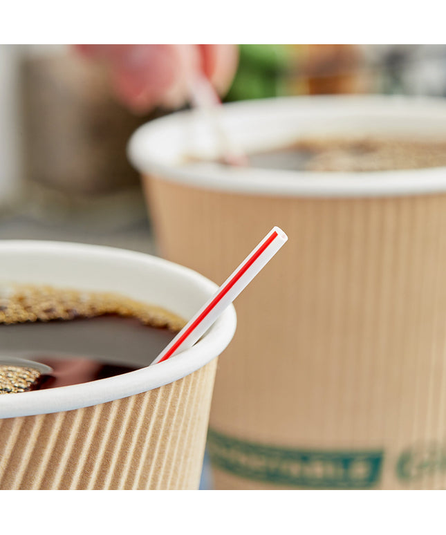 Que khuấy cà phê Choice 13 cm màu đỏ trắng - Hộp 1.000 cái