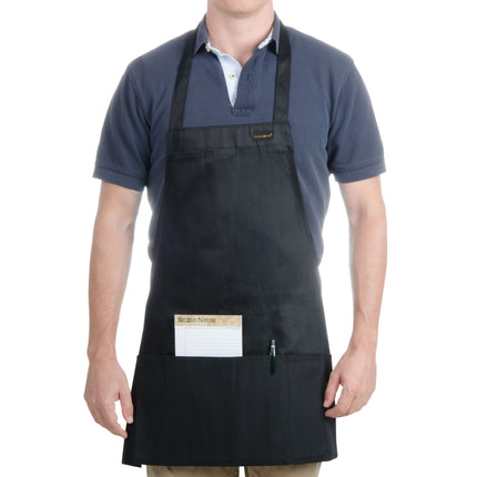Tạp dề yếm ngắn vải poly-cotton có thể tùy chỉnh Chef Revival đen, 1 túi