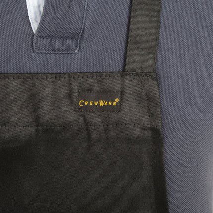 Tạp dề yếm ngắn vải poly-cotton có thể tùy chỉnh Chef Revival đen, 1 túi