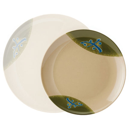 Đĩa melamine vành rộng GET 207-5-TD kiểu Nhật 27 cm - Thùng 12 cái