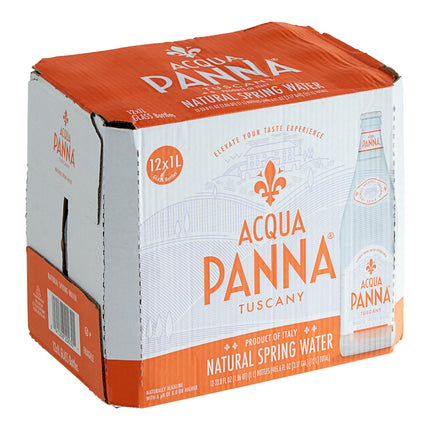 Nước khoáng thiên nhiên Acqua Panna chai thủy tinh 1 lít - Thùng 12 chai
