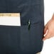 Tạp dề yếm ngắn vải poly-cotton có thể tùy chỉnh Chef Revival xanh navy, 1 túi
