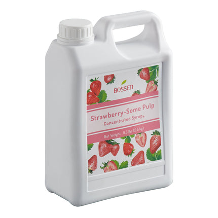 Siro dâu cô đặc Bossen có ít thịt quả 1,9 lít - Thùng 6 chai