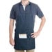 Tạp dề yếm ngắn vải poly-cotton có thể tùy chỉnh Chef Revival xanh navy, 1 túi