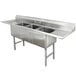 Chậu rửa 3 hộc thương mại chế tạo Advance Tabco FC-3-2424 196 cm