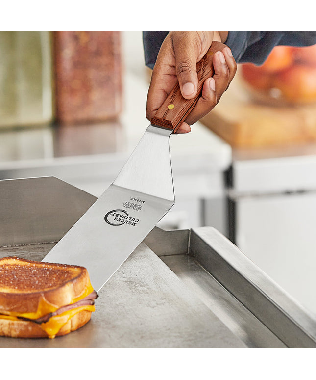 Xẻng lật cỡ lớn Mercer Culinary Praxis M18450, tay cầm gỗ hồng mộc 20 x 10 cm