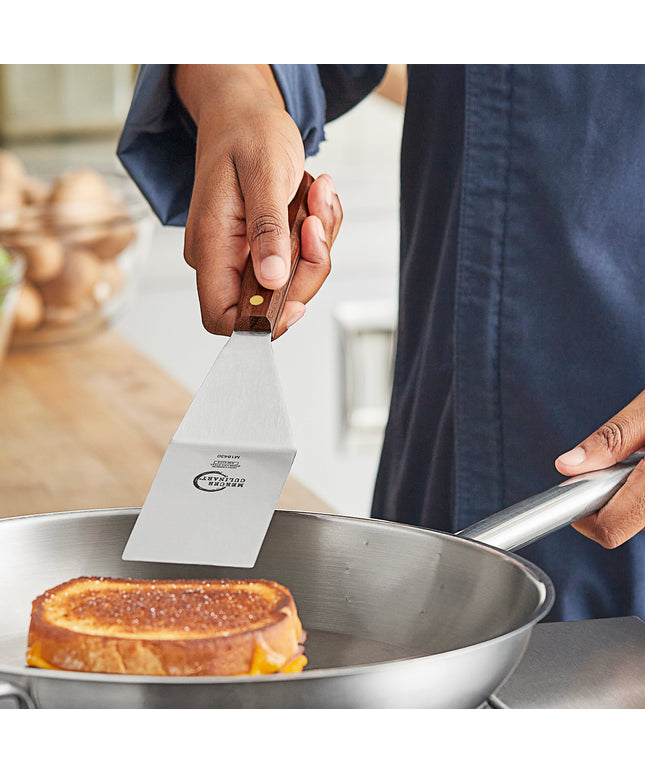 Xẻng lật cạnh vuông Mercer Culinary Praxis M18430, tay cầm gỗ hồng mộc 10 x 6,4 cm