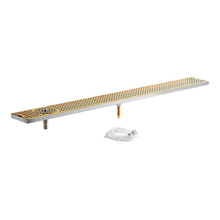 Khay hứng bia mạ vàng PVD Regency gắn mặt bàn có vòi rửa 114 x 13 cm
