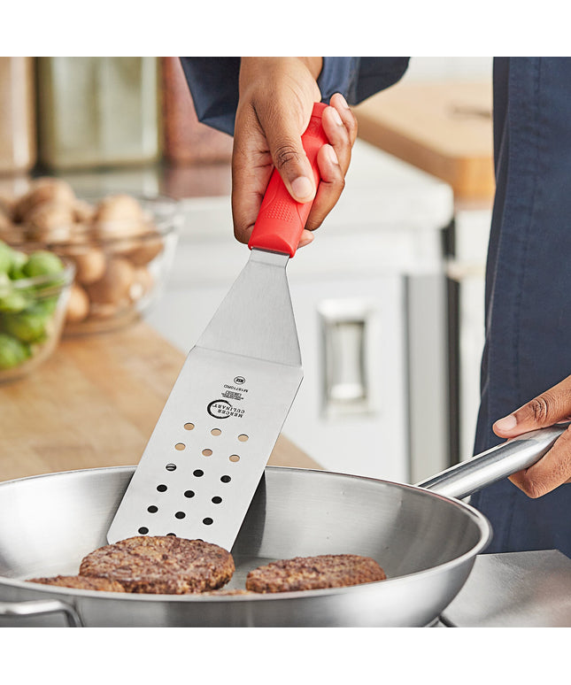 Xẻng lật đục lỗ Mercer Culinary Millennia M18710RD, tay cầm đỏ 20 x 8 cm