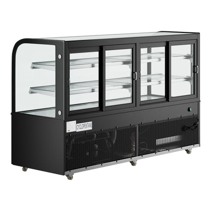 Tủ trưng bày bánh lạnh kính cong Avantco BC-72-HC 183 cm - Màu đen