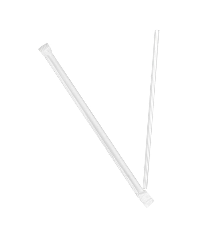 Ống hút jumbo Dixie trong suốt có bọc 20 cm - Thùng 12.000 cái