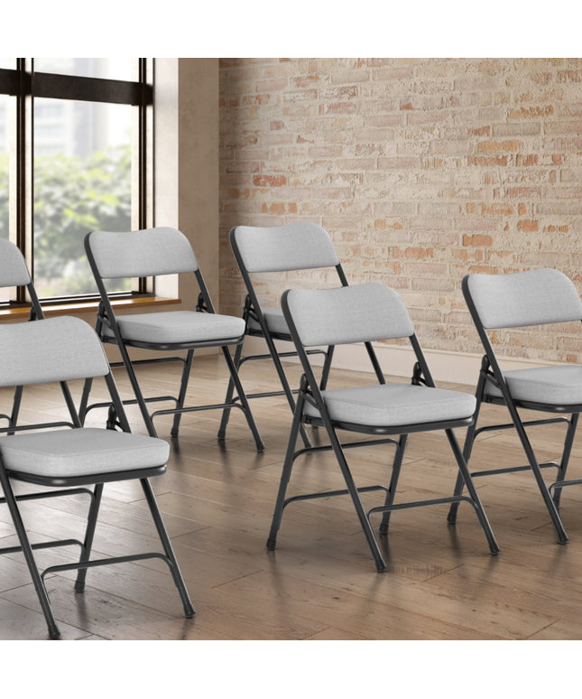 Ghế gấp bọc vải xám đệm 5 cm Lancaster Table & Seating - Thùng 4 cái