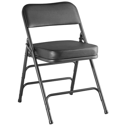 Ghế gấp nhựa vinyl màu đen Lancaster Table & Seating đệm 5 cm - Thùng 4 cái
