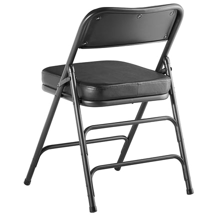 Ghế gấp nhựa vinyl màu đen Lancaster Table & Seating đệm 5 cm - Thùng 4 cái