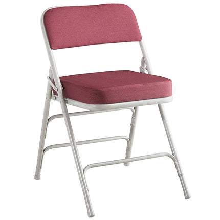 Ghế gấp vải Lancaster Table & Seating đỏ burgundy, đệm ngồi 5 cm - Thùng 4 cái
