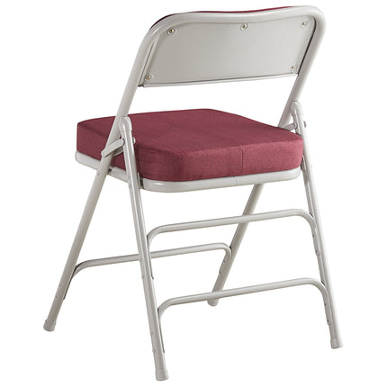 Ghế gấp vải Lancaster Table & Seating đỏ burgundy, đệm ngồi 5 cm - Thùng 4 cái