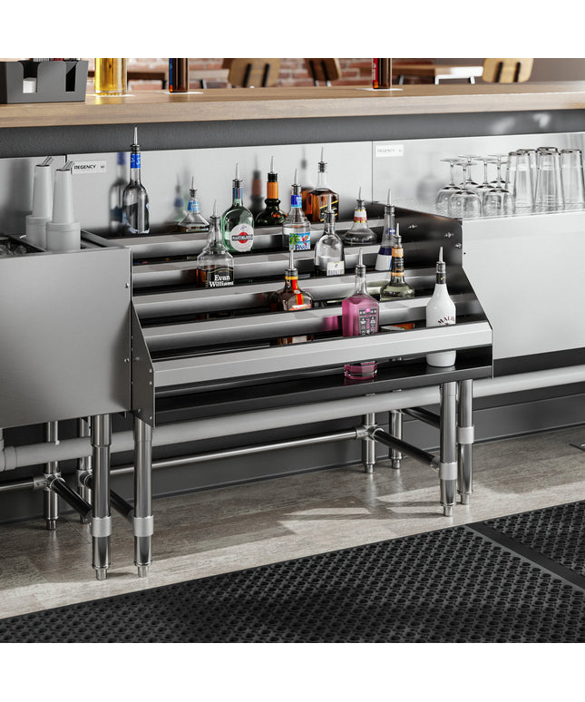 Giá trưng bày rượu 5 tầng thép không gỉ Regency Spec Line 91 cm - Sâu 61 cm