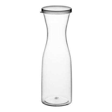 Bình carafe nhựa dùng một lần Visions 1 lít trong suốt kèm nắp - Thùng 12 cái