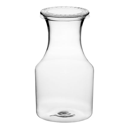 Bình carafe nhựa trong suốt dùng một lần Visions 222 ml có nắp - Thùng 60 cái