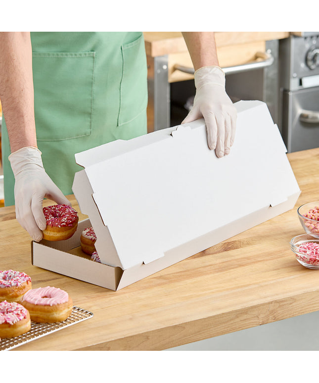 Hộp bánh carton sóng trơn màu trắng Choice 61 x 20 x 5 cm - Bó 50 cái