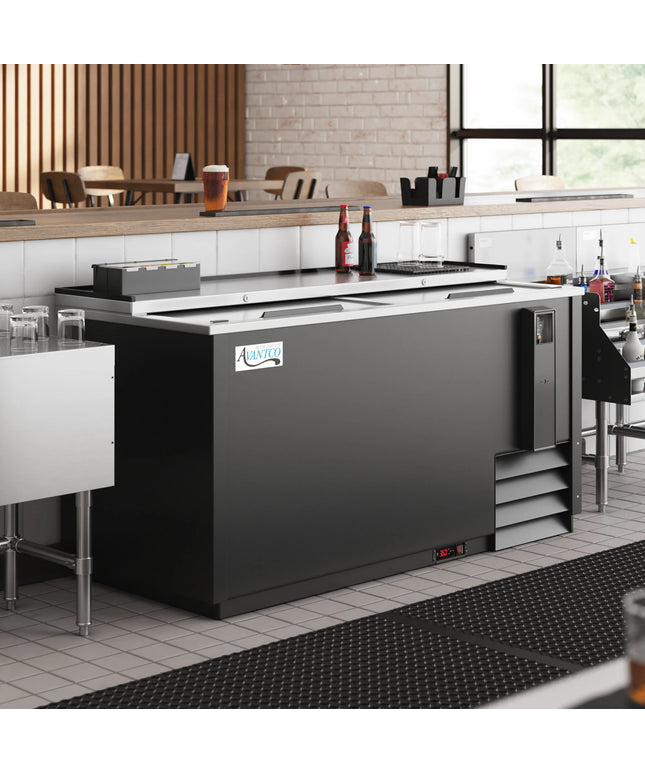 Tủ lạnh chai nằm ngang Avantco HBB-65-HC 164 cm đen