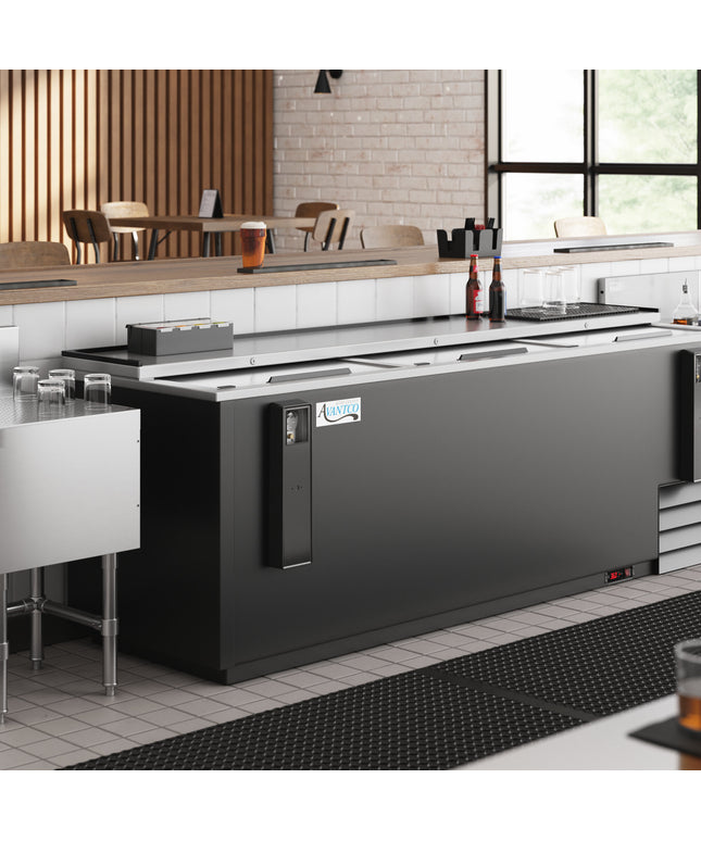 Tủ lạnh chai nằm ngang Avantco HBB-95-HC 241 cm đen