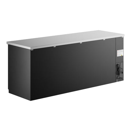 Tủ mát quầy bar cửa đặc đen cao ngang quầy Avantco UBB-4-HC 229 cm đèn LED