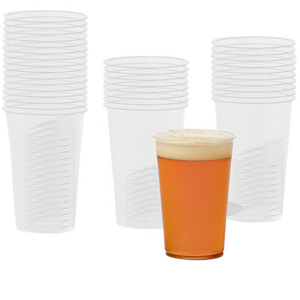 Ly lạnh nhựa PLA gốc thực vật tùy chỉnh Tossware Natural Arena 96 mm 591 ml - Thùng 1.000 cái