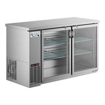 Tủ mát dưới quầy bar inox Avantco UBB-60G-HC-S 152 cm cửa kính hẹp có đèn LED