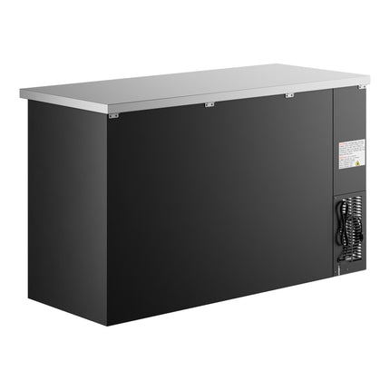 Tủ mát quầy bar hẹp Avantco UBB-60S-HC màu đen 152 cm cửa kính trượt đèn LED