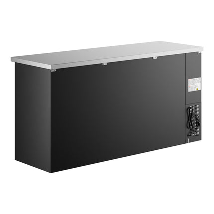 Tủ mát quầy bar Avantco UBB-72S-HC 185 cm cửa kính lùa hẹp đen đèn LED
