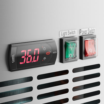 Tủ mát dưới quầy bar inox Avantco UBB-60G-HC-S 152 cm cửa kính hẹp có đèn LED