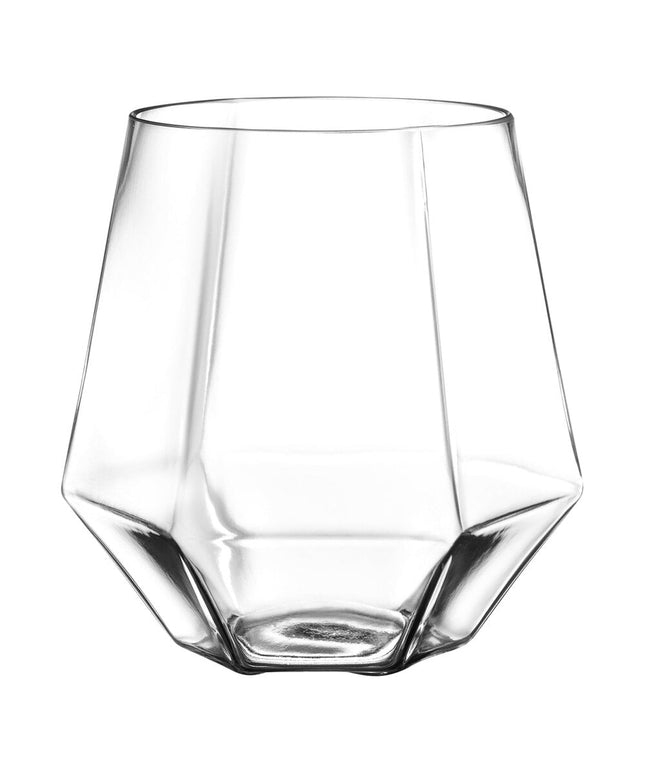 Ly rượu vang nhựa không chân kiểu kim cương Posh Setting 355 ml trong suốt - Thùng 48 cái