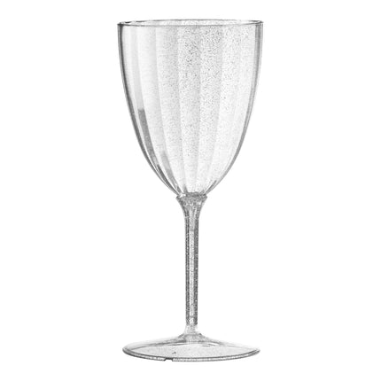 Ly rượu vang nhựa một mảnh nhũ bạc Posh Setting 207 ml - Thùng 96 cái