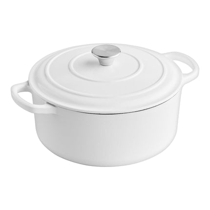 Nồi gang tráng men Valor màu trắng bắc cực 5,7 lít