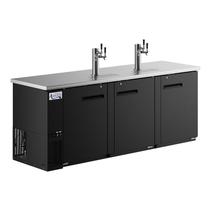 Tủ bia keg 6 vòi Avantco UDD-4-HC đen, chứa 3 keg 1/2