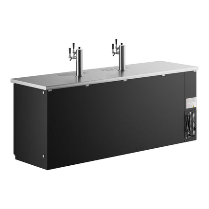 Tủ bia keg 6 vòi Avantco UDD-4-HC đen, chứa 3 keg 1/2