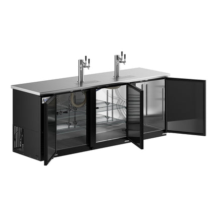 Tủ bia keg 6 vòi Avantco UDD-4-HC đen, chứa 3 keg 1/2
