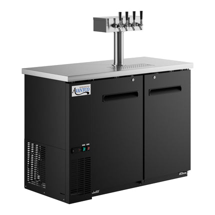 Tủ bia 4 vòi Avantco UDD-48-HC màu đen, sức chứa 2 keg 1/2